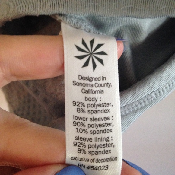 Athleta Gray and White Long Sleeve Athletic Top - Picture 8 of 10